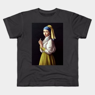 The girl with a pearl earring Kids T-Shirt